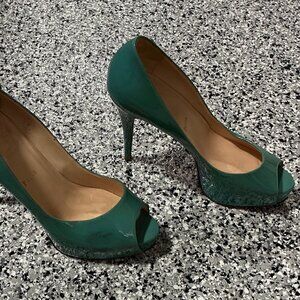 Christian Louboutin Aqua Patent Leather Stilettos